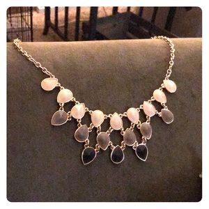 Cream grey and black necklace
